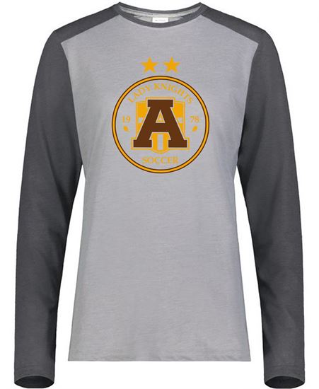 Picture of Alter Girls Soccer - Ladies - Long Sleeve Gameday Tee 6883 (Girls Soccer Logo)  - Grey