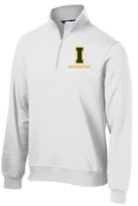 Picture of Incarnation - Unisex - 1/4 Zip Sweatshirt by Sport Tek ST253 - Athletic Heather, Forest Green, or White
