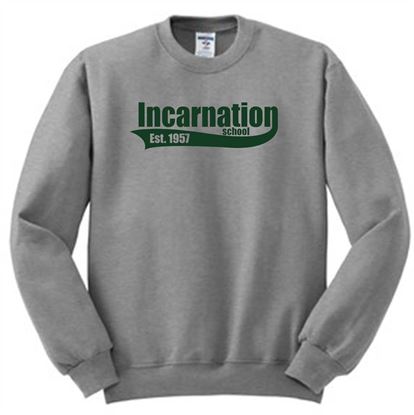 Picture of NEW!!! Incarnation - Youth - (Pre K - 6th Grade) - Crewneck by Jerzees 562B - Oxford Grey