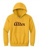 Picture of Alter High School - Adult/Unisex - Heavy Blend Hooded Sweatshirt w/ Script Logo by Gildan 18500 - Brown or Gold