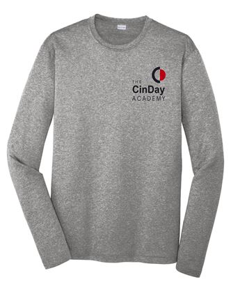 Picture of The CinDay Academy - Adult/Unisex - Dri Fit Long Sleeve Gym Tee  by Sports Tek ST360LS - Vintage Heather