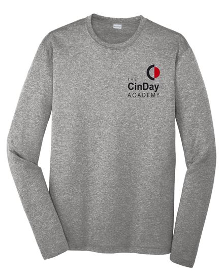 Picture of The CinDay Academy - Adult/Unisex - Dri Fit Long Sleeve Gym Tee  by Sports Tek ST360LS - Vintage Heather