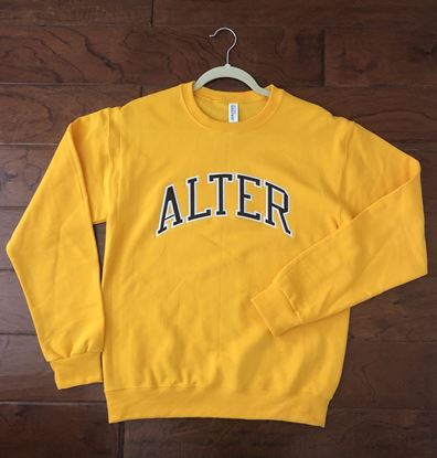 Picture of Clearance! Alter High School - Adult/Unisex - NuBlend Crewneck by Jerzees w/ Arched Twill Embroidered Logo 562MR - Gold