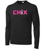 Picture of Chix - Youth/Adult - Dri Fit Long Sleeve by Sports Tek (Y)ST350LS - Pink/White Logo - Black or Silver