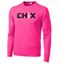 Picture of Chix - Youth/Unisex - Dri Fit Long Sleeve by Sports Tek (Y)ST350LS - Black/White Logo - Neon Pink or Silver