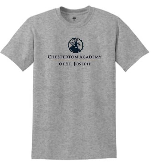 Picture of Chesterton Academy - Youth - Short Sleeve Tee by District DT130Y - Grey Frost