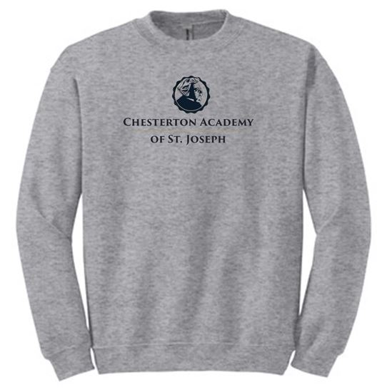 Picture of Chesterton Academy - Youth - Crewneck Sweatshirt 18000b - Sports Grey