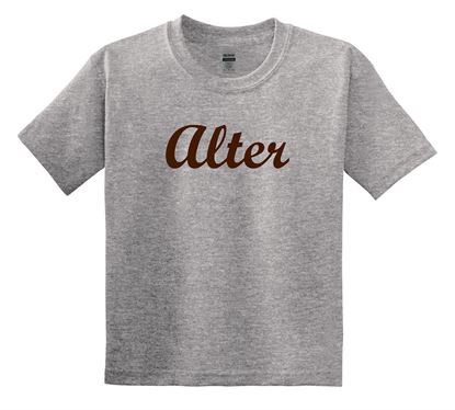 Picture of Alter - Youth - Short Sleeve Tee w/ Cursive "Alter" Logo 5000b/8000b - Brown, Gold, Sports Grey, or White