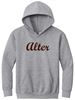 Picture of Alter - Youth - Hooded Sweatshirt w/ Cursive "Alter" logo 18500b/PC90YH - Brown, Sports Grey, Gold, or White