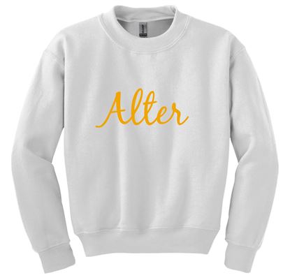 Picture of Alter - Youth - Crewneck Sweatshirt w/  Glitter Logo 18000b - White or Sports Grey