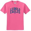Picture of Bishop Leibold - Youth & Adult/Unisex - Leibold Eagles Tee by Jerzees 29B/29M - Heather Vintage Blue, Neon Pink, or White