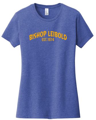 Picture of Bishop Leibold - Girls & Ladies -  Short Sleeve Tee by District DT6001YG/DT6002 - Royal Frost or Heathered Navy