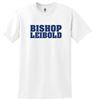 Picture of Bishop Leibold - Youth/Unisex - DryBlend Short Sleeve Tee with Glitter Logo by Gildan 8000(B) - Azalea, Gold, or White