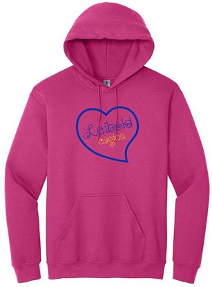 Picture of Bishop Leibold - Youth & Adult/Unisex - Hoodie with Heart Logo by Gildan 18500(b) - Athletic Heather, Helconia or White