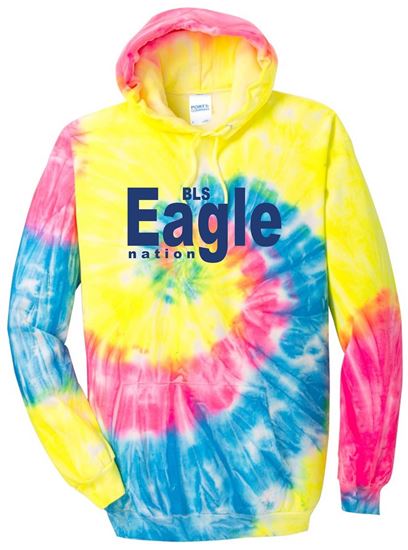 Picture of Bishop Leibold - Youth & Adult/Unisex - Tie Dye Hooded Sweatshirt by Port & Company PC146(y) - Rainbow, Neon Rainbow, and Pink