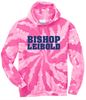 Picture of Bishop Leibold - Youth & Adult/Unisex - Tie Dye Hooded Sweatshirt w/ Glitter Logo by Port & Company PC146(Y) - Pink