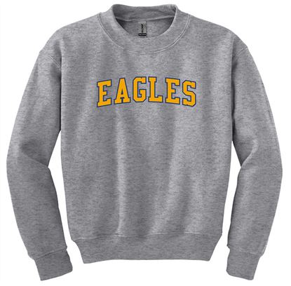 Picture of Bishop Leibold - Youth/Unisex - Crewneck Sweatshirts w/ EAGLES logo by Gildan 18000(b)- Sports Grey or White
