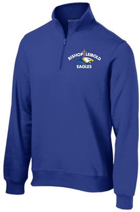 Picture of Bishop Leibold - Adult/Unisex - 1/4 Zip Sweatshirt w/ BLS Eagle Logo by Sport Tek ST253 - True Royal, Vintage Heather, or White