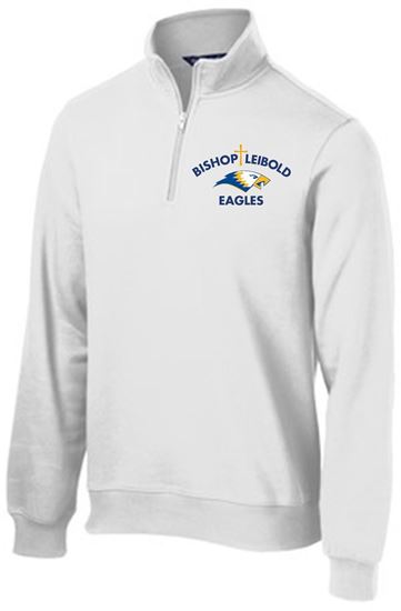 Picture of Bishop Leibold - Unisex - 1/4 Zip Sweatshirt by Sport Tek ST253 - Royal, White, or Vintage Heather