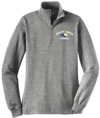 Picture of Bishop Leibold - Ladies - 1/4 Zip Sweatshirt by Sport Tek LST253 - Royal, White, or Vintage Heather