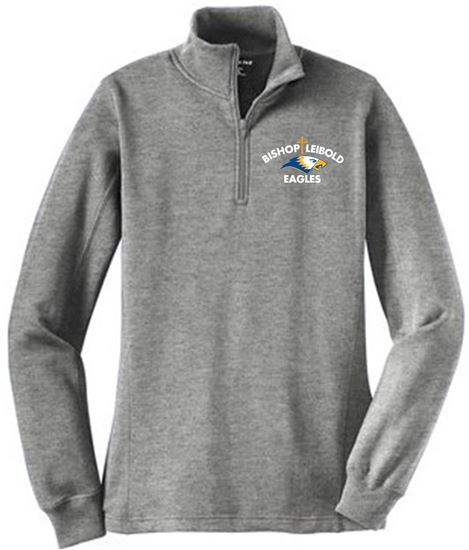 Picture of Bishop Leibold - Ladies - 1/4 Zip Sweatshirt by Sport Tek LST253 - Royal, White, or Vintage Heather