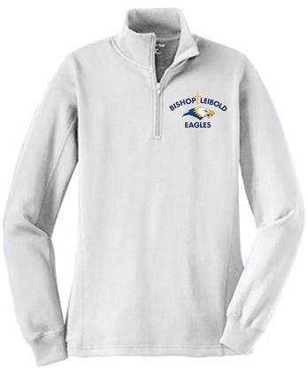 Picture of Bishop Leibold - Ladies - 1/4 Zip Sweatshirt by Sport Tek LST253 - True Royal, Vintage Heather, or White