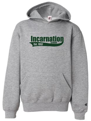 Picture of Incarnation - Youth - (Pre K - 6th Grade) - Hoodie by Badger 2254 - Oxford Grey