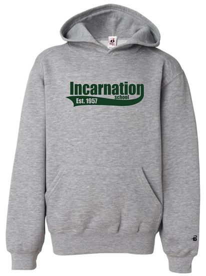 Picture of Incarnation - Youth - (Pre K - 6th Grade) - Hoodie by Badger 2254 - Oxford Grey