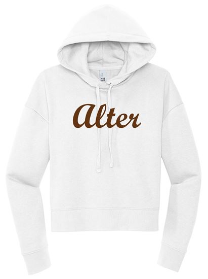 Picture of Alter High School - Ladies - Cropped Hoodie by District DT6101 - White