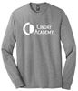 Picture of CinDay Academy - Youth/Unisex - Perfect Tri Long Sleeve Tee w/ All White Logo by District DT132Y/DM132 - Black Frost, Grey Frost, or Red Frost