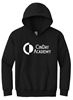 Picture of CinDay Academy  - Youth/Unisex - Hoodie w/ all white logo by Gildan 18500(b)  - Black or Red