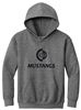 Picture of CinDay Academy  - Youth/Unisex - Hoodie w/ all black mustangs logo by Gildan 18500(b)  - Cardinal Red or Graphite Heather