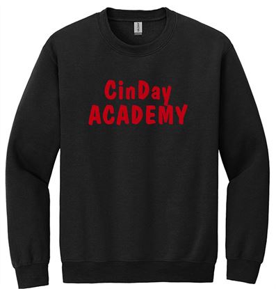 Picture of CinDay Academy - Youth/Unisex - Crewneck w/ Glitter Logo 18000(b) - Black