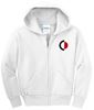 Picture of CinDay Academy - Youth/Unisex - Essential Fleece Full Zip Hooded Sweatshirt by Port & Company PC90(y)zh - Athletic Heather, Jet Black, or White