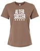 Picture of Alter Boys Soccer - Ladies - Relaxed Jersey Short Sleeve Tee 6400 - Vintage Brown or Gold 1 color logo