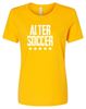 Picture of Alter Boys Soccer - Ladies - Relaxed Jersey Short Sleeve Tee 6400 - Vintage Brown or Gold 1 color logo
