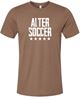 Picture of Alter Boys Soccer - Unisex - Jersey Short Sleeve Tee by Bella + Canvas 3001 - Gold or Vintage Brown 1 color logo