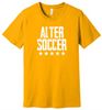 Picture of Alter Boys Soccer - Unisex - Jersey Short Sleeve Tee by Bella + Canvas 3001 - Gold or Vintage Brown 1 color logo
