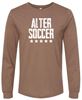 Picture of Alter Boys Soccer - Jersey Long Sleeve Tee by Bella + Canvas 3501 - Vintage Brown or Gold - 1 color logo