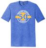 Picture of Celebrate 50 Years! Bishop Leibold - Youth & Adult/Unisex -  Perfect Tri Tee by District DM130(Y) - Royal Frost
