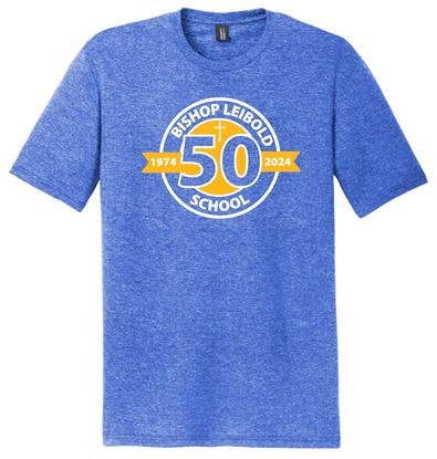Picture of Celebrate 50 Years! Bishop Leibold - Youth & Adult/Unisex -  Perfect Tri Tee by District DM130(Y) - Royal Frost