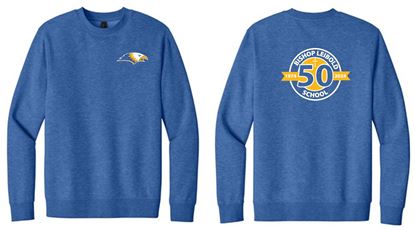 Picture of Celebrate 50 Years! Bishop Leibold - Youth & Adult/Unisex - V.I.T Fleece Crewneck by District DT6104(y) - Royal Frost