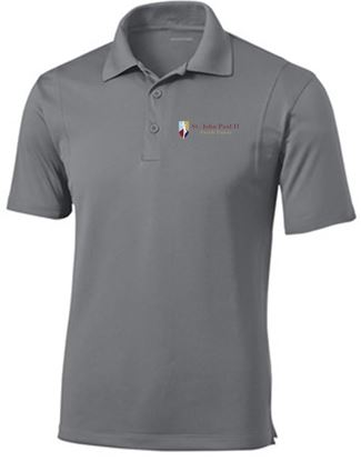 Picture of St. John Paul II - Adult/Unisex - Short Sleeve Polo ST650 - Grey Concrete or True Navy