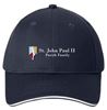 Picture of St. John Paul II - Sandwich Bill Cap by Port & Company CP85 - Navy/White