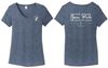 Picture of St. John Paul II - Ladies - Women's Perfect Tri V-Neck Tee by District - DM1350L - Maroon Frost or Navy Frost
