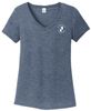 Picture of St. John Paul II - Ladies - Women's Perfect Tri V-Neck Tee by District - DM1350L - Maroon Frost or Navy Frost