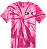 Picture of CHIX - Youth/Adult- (Left Chest Logo) Tie-Dye Tee by Port & Company PC147(Y)- Black or Pink