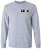 Picture of Chix - Youth/Adult - (Left Chest Logo) Cotton Blend Long Sleeve Tees 5400B/PC54YLS/G2400/29LS - Black/White Logo - Cyber Pink or Sports Grey
