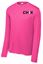 Picture of Chix - Youth/Unisex - (Left Chest Logo) Dri Fit Long Sleeve by Sports Tek (Y)ST350LS - Black/White Logo - Neon Pink or Silver