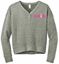 Picture of Chix - Ladies - District Perfect Tri Fleece V Neck Sweatshirt DT1312 - Grey Frost or Black
